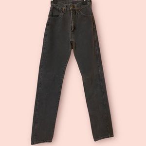 Vintage Wrangler high waisted black skinny jeans